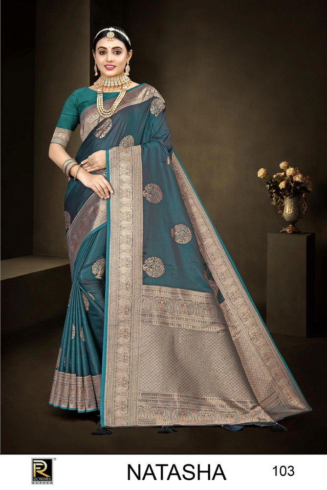 Natasha By Ronisha Designer Banarasi Silk Sarees Wholesale Clothing Suppliers In India
